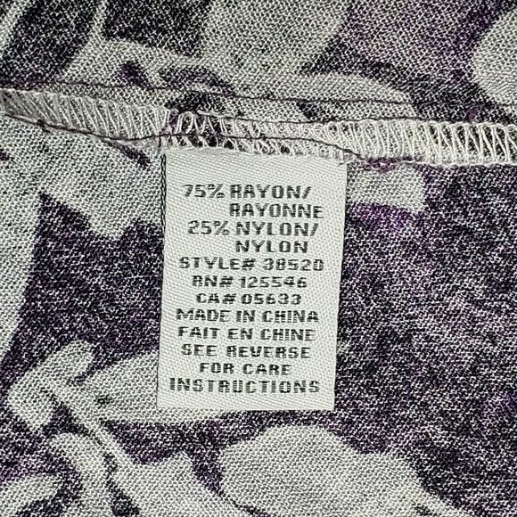 Habit Purple Floral Peplum Blouse M – BohoCore Romantic Ruffle Button Top - Picture 11 of 12